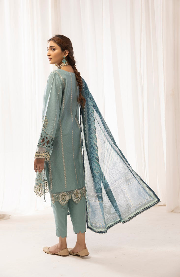 Picture of Ellena - 3-PC Stitched Self Jacquard Suit - Available at Raja Sahib