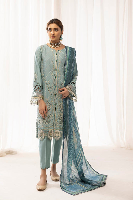 Picture of Ellena - 3-PC Stitched Self Jacquard Suit - Available at Raja Sahib