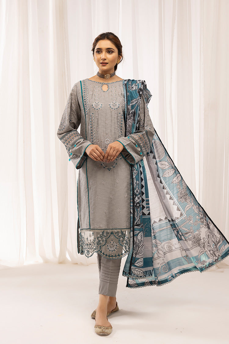 Picture of Ellena - 3-PC Stitched Self Jacquard Suit - Available at Raja Sahib