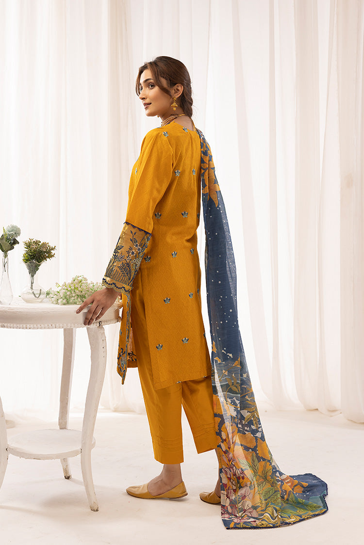 Picture of Ellena - 3-PC Stitched Self Jacquard Suit - Available at Raja Sahib