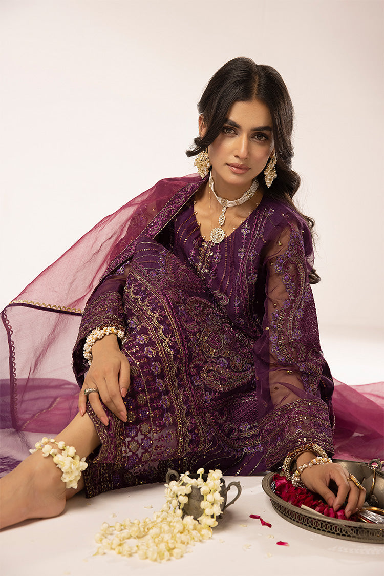 Picture of Ellena - 3-PC Stitched Fancy Embroidered Organza Suit - Available at Raja Sahib
