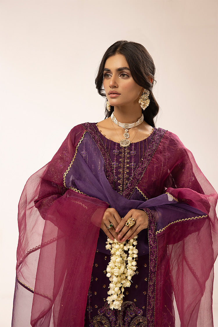 Picture of Ellena - 3-PC Stitched Fancy Embroidered Organza Suit - Available at Raja Sahib