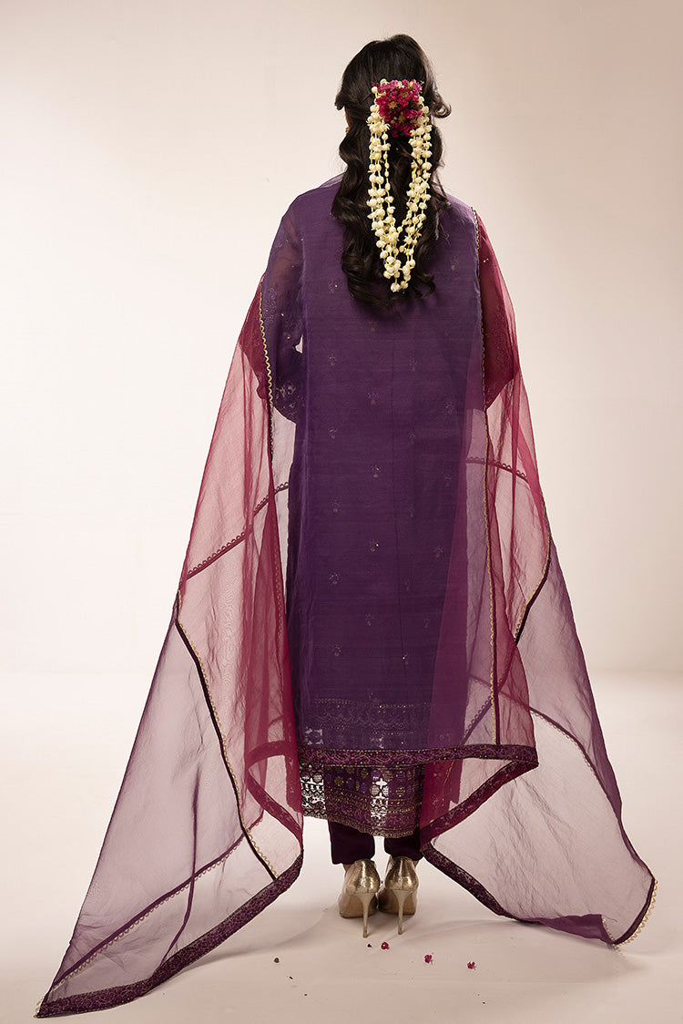 Picture of Ellena - 3-PC Stitched Fancy Embroidered Organza Suit - Available at Raja Sahib