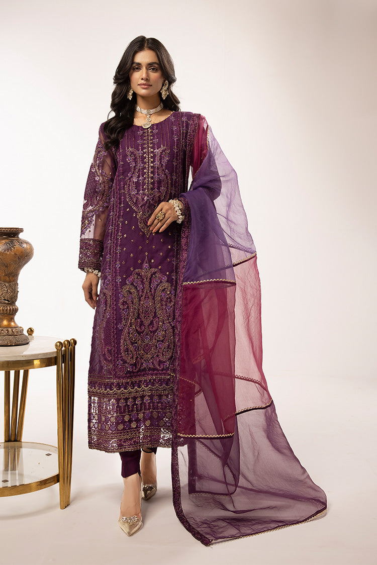 Picture of Ellena - 3-PC Stitched Fancy Embroidered Organza Suit - Available at Raja Sahib
