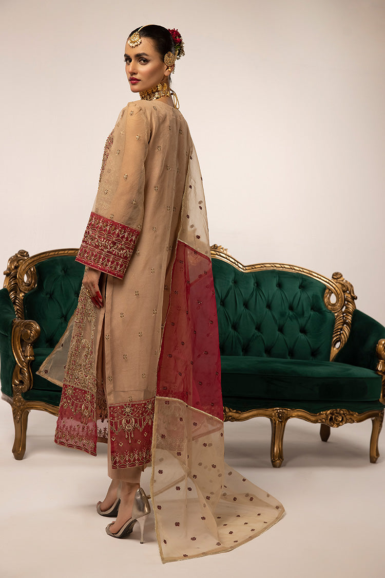 Picture of Ellena - 3-PC Stitched Fancy Embroidered Organza Suit - Available at Raja Sahib