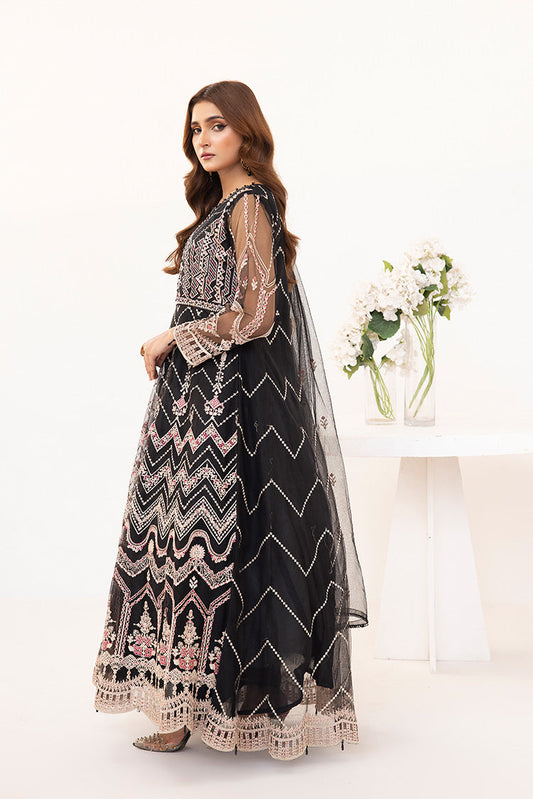 Picture of Ellena - Embroidered Net Maxi Dress - Available at Raja Sahib