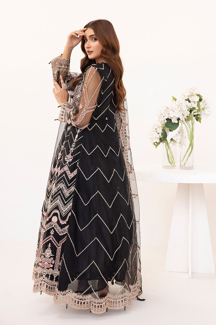 Picture of Ellena - Embroidered Net Maxi Dress - Available at Raja Sahib