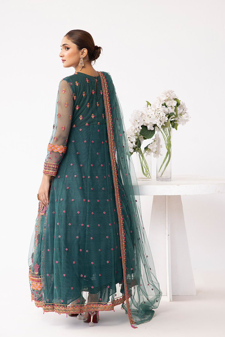 Picture of Ellena - Embroidered Net Maxi Dress - Available at Raja Sahib