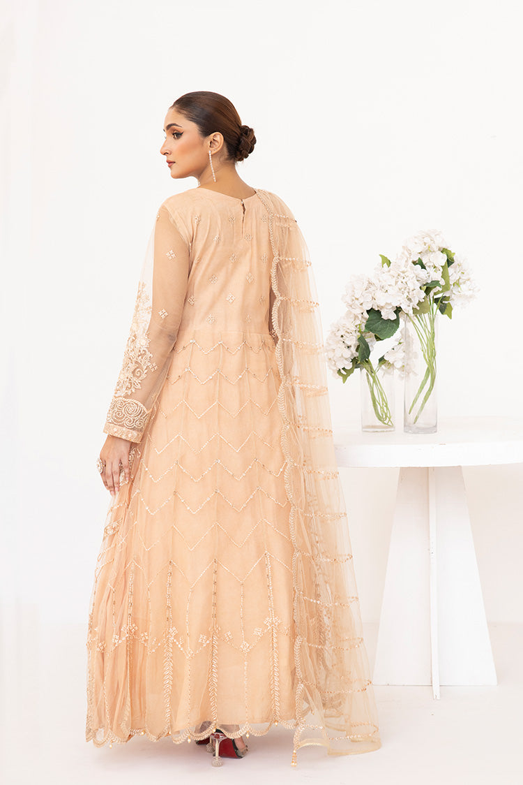 Picture of Ellena - Embroidered Net Maxi Dress - Available at Raja Sahib