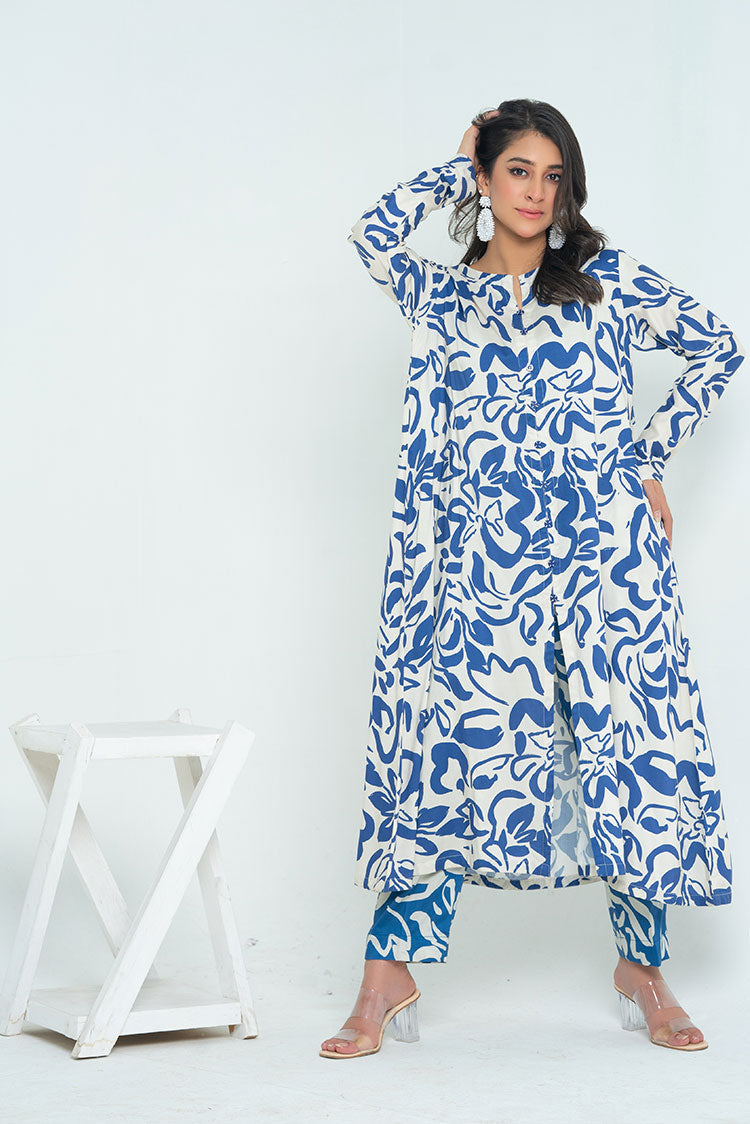 Picture of Ellena - 2-PC Stitched Printed Marina Suit - Available at Raja Sahib
