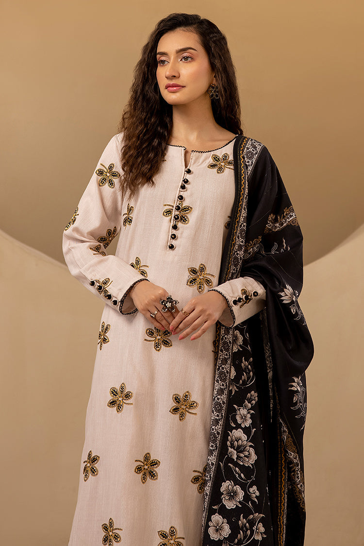 Picture of Ellena - 3-PC Stitched Embroidered Khaddar Suit - Available at Raja Sahib