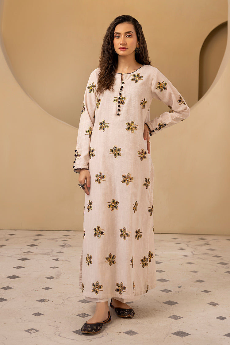 Picture of Ellena - 3-PC Stitched Embroidered Khaddar Suit - Available at Raja Sahib