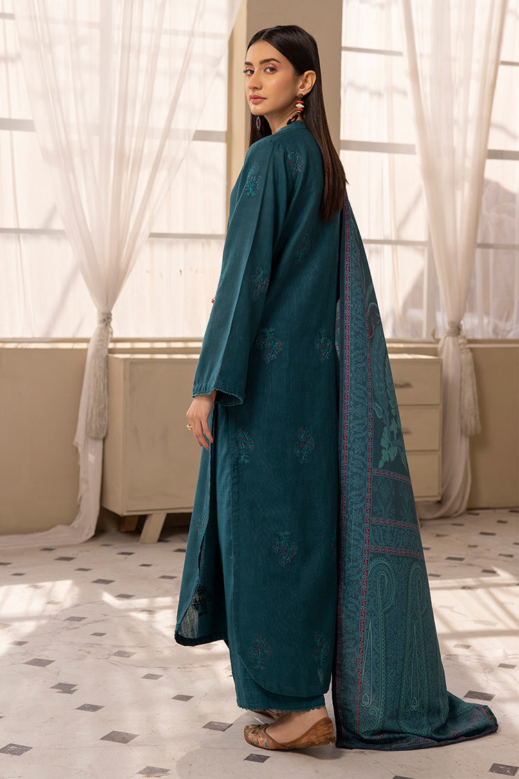 Picture of Ellena - 3-PC Stitched Embroidered Khaddar Suit - Available at Raja Sahib