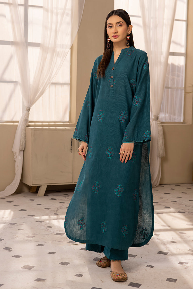 Picture of Ellena - 3-PC Stitched Embroidered Khaddar Suit - Available at Raja Sahib