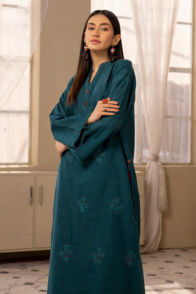 Picture of Ellena - 3-PC Stitched Embroidered Khaddar Suit - Available at Raja Sahib
