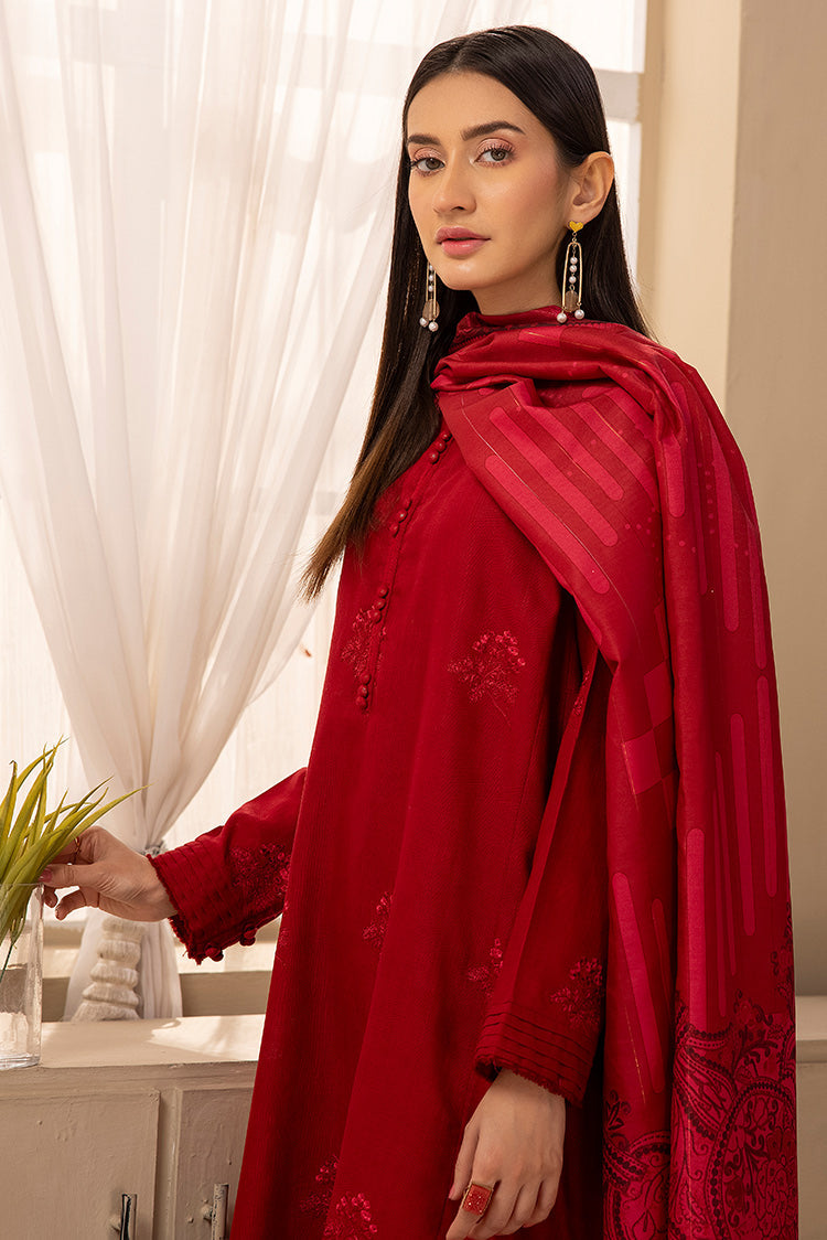 Picture of Ellena - 3-PC Stitched Embroidered Khaddar Suit - Available at Raja Sahib