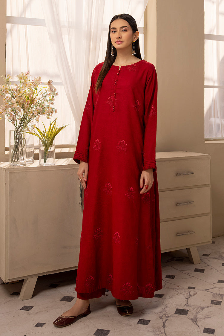 Picture of Ellena - 3-PC Stitched Embroidered Khaddar Suit - Available at Raja Sahib