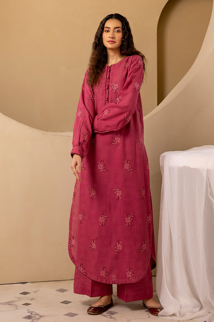 Picture of Ellena - 3-PC Stitched Embroidered Khaddar Suit - Available at Raja Sahib