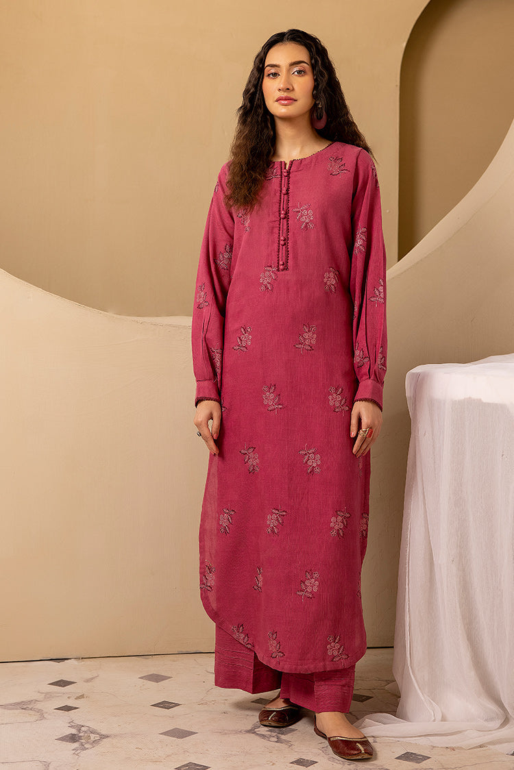 Picture of Ellena - 3-PC Stitched Embroidered Khaddar Suit - Available at Raja Sahib