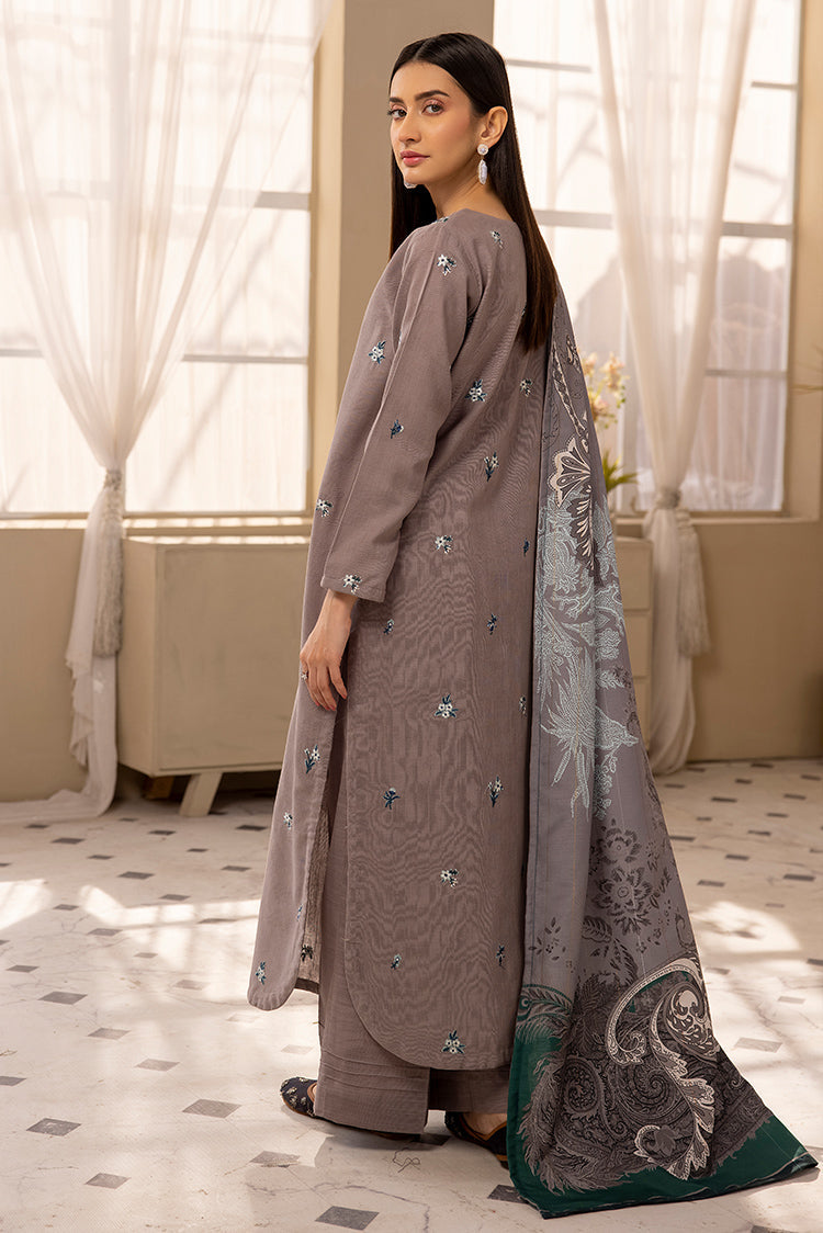 Picture of Ellena - 3-PC Stitched Embroidered Khaddar Suit - Available at Raja Sahib