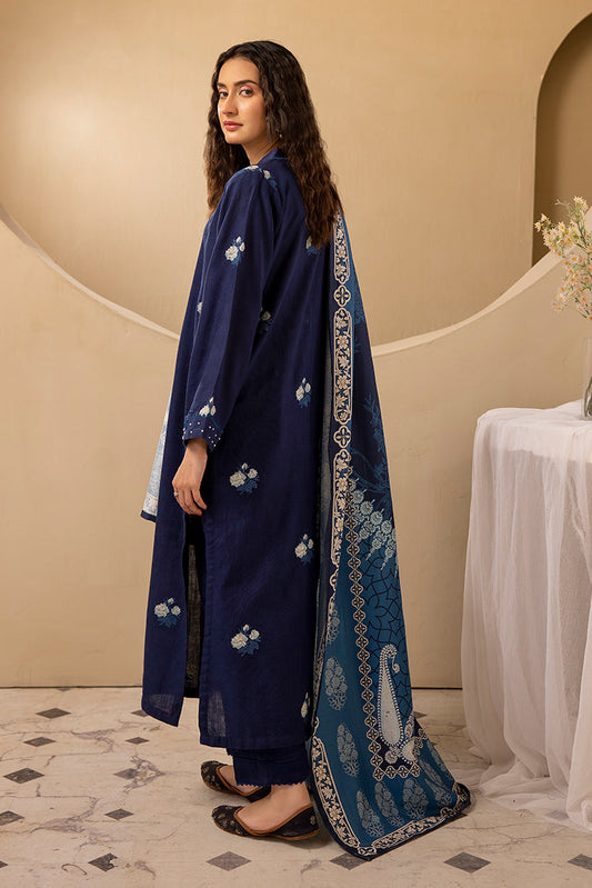 Picture of Ellena - 3-PC Stitched Embroidered Khaddar Suit - Available at Raja Sahib