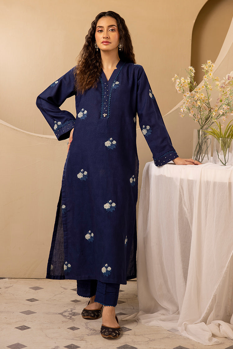Picture of Ellena - 3-PC Stitched Embroidered Khaddar Suit - Available at Raja Sahib