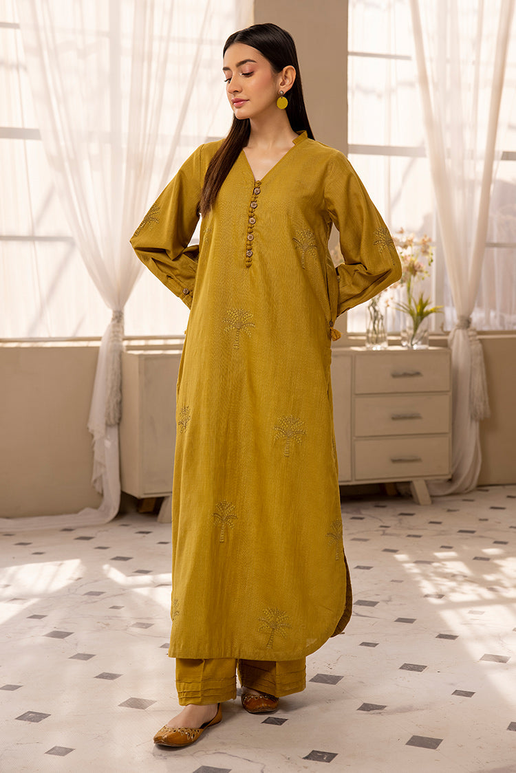 Picture of Ellena - 3-PC Stitched Embroidered Khaddar Suit - Available at Raja Sahib