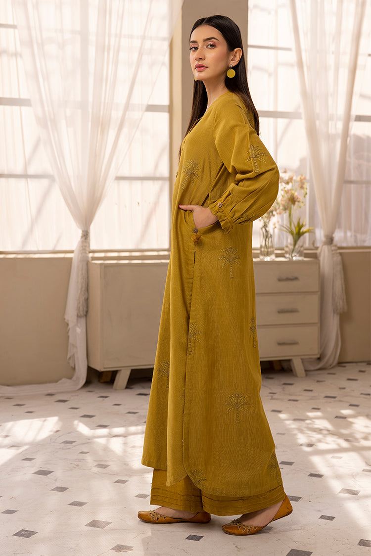 Picture of Ellena - 3-PC Stitched Embroidered Khaddar Suit - Available at Raja Sahib