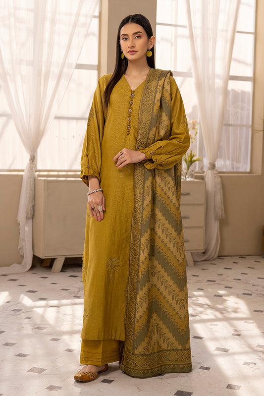 Picture of Ellena - 3-PC Stitched Embroidered Khaddar Suit - Available at Raja Sahib