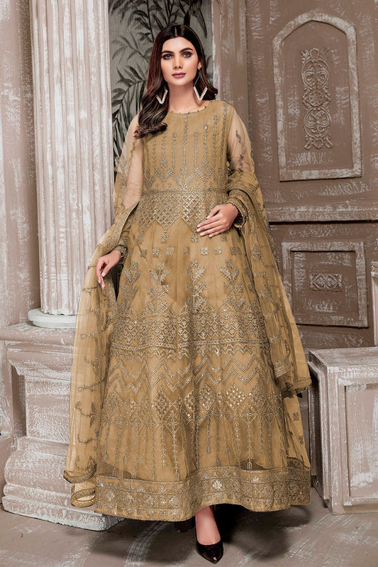 Picture of Ellena - Embroidered Net Maxi Dress - Available at Raja Sahib