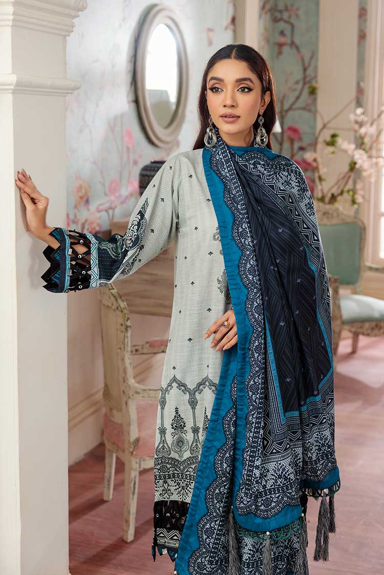 Picture of Ellena - 3-PC Wool Shawl Khaddar Suit - Available at Raja Sahib