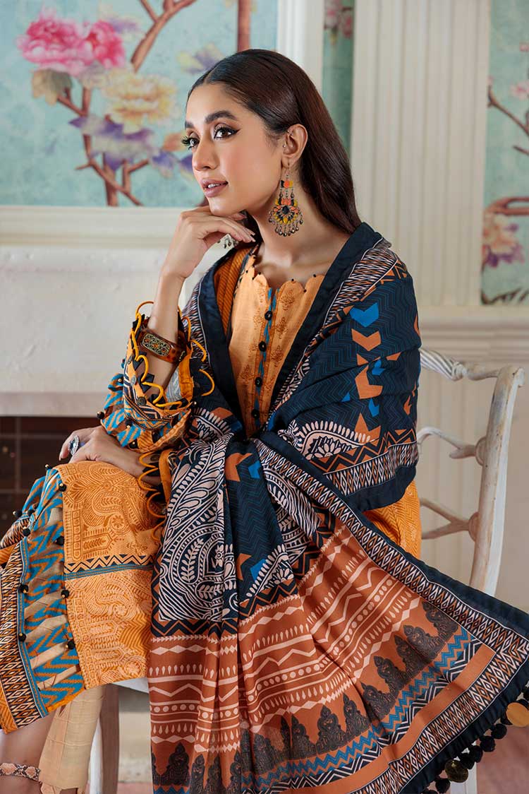 Picture of Ellena - 3-PC Wool Shawl Khaddar Suit - Available at Raja Sahib
