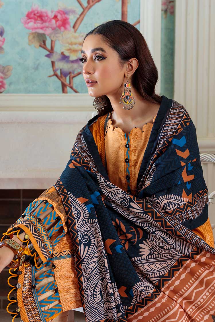 Picture of Ellena - 3-PC Wool Shawl Khaddar Suit - Available at Raja Sahib