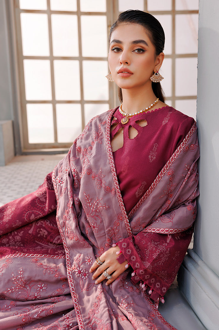 Picture of Ellena - 3-PC Unstitched Digital Printed Jacquard Suit - Available at Raja Sahib