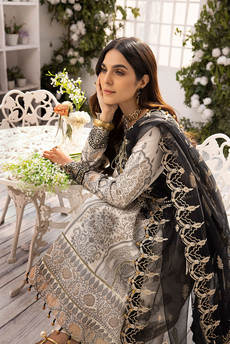 Picture of Ellena - 3-PC Unstitched Digital Printed Jacquard Suit - Available at Raja Sahib
