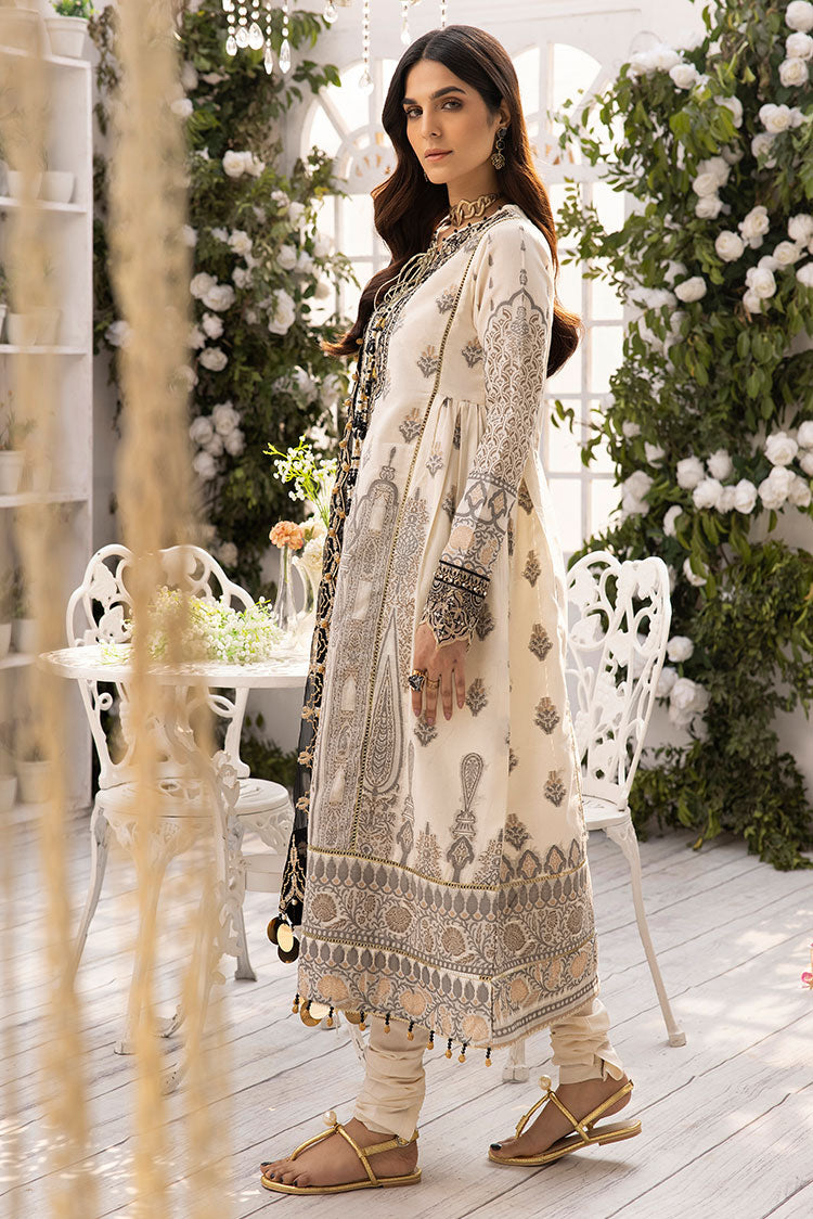 Picture of Ellena - 3-PC Unstitched Digital Printed Jacquard Suit - Available at Raja Sahib