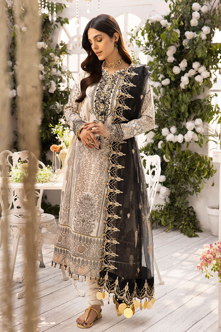 Picture of Ellena - 3-PC Unstitched Digital Printed Jacquard Suit - Available at Raja Sahib