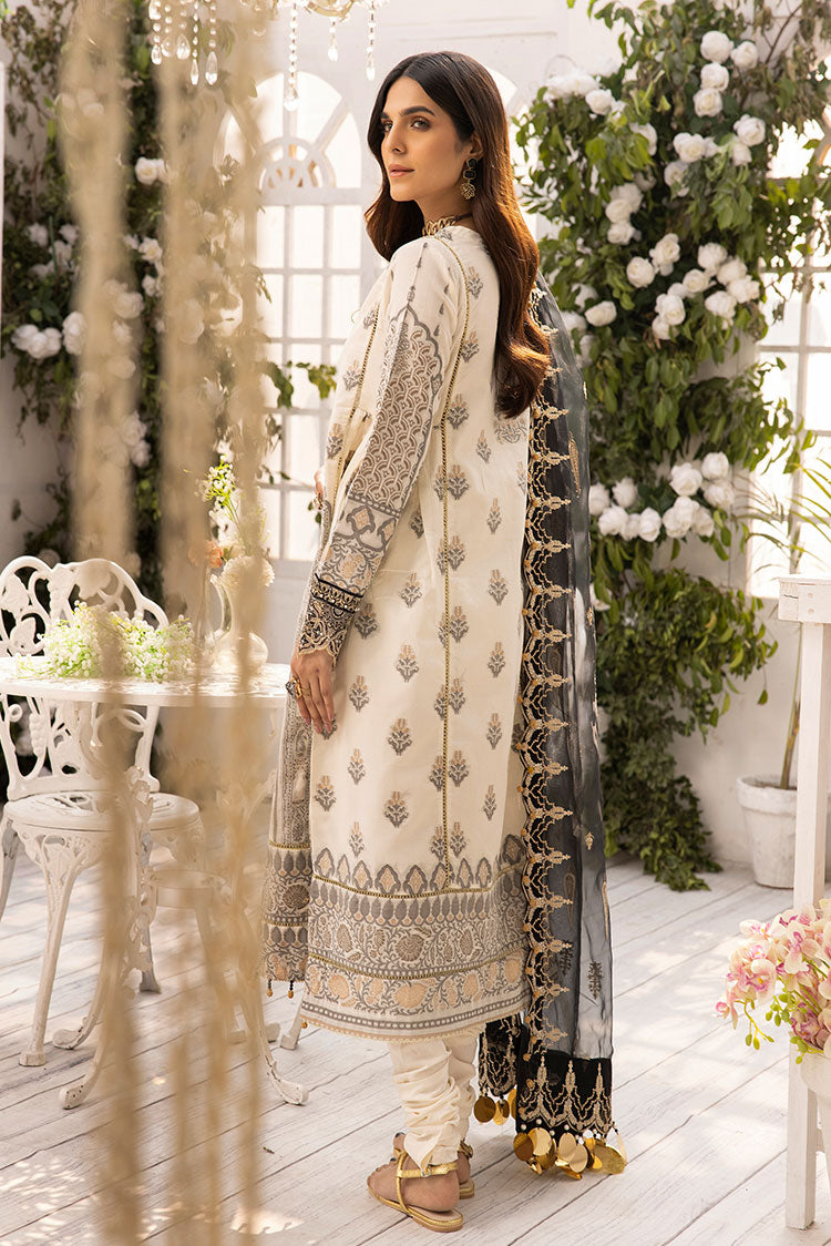 Picture of Ellena - 3-PC Unstitched Digital Printed Jacquard Suit - Available at Raja Sahib