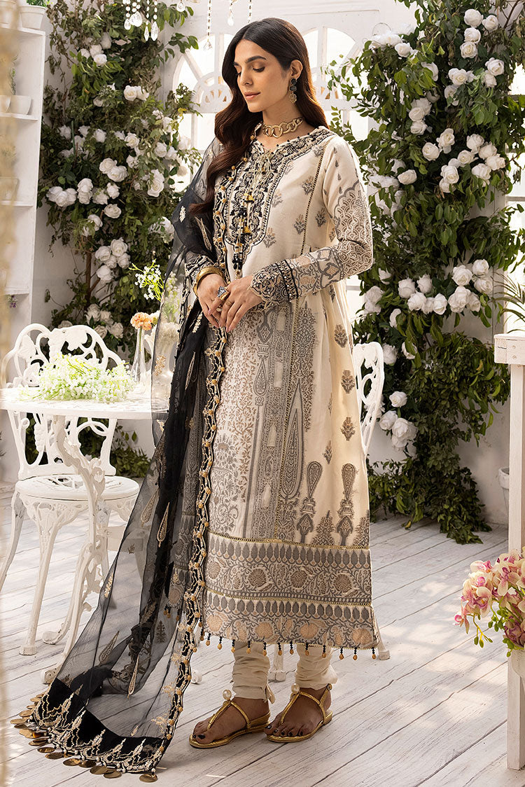 Picture of Ellena - 3-PC Unstitched Digital Printed Jacquard Suit - Available at Raja Sahib
