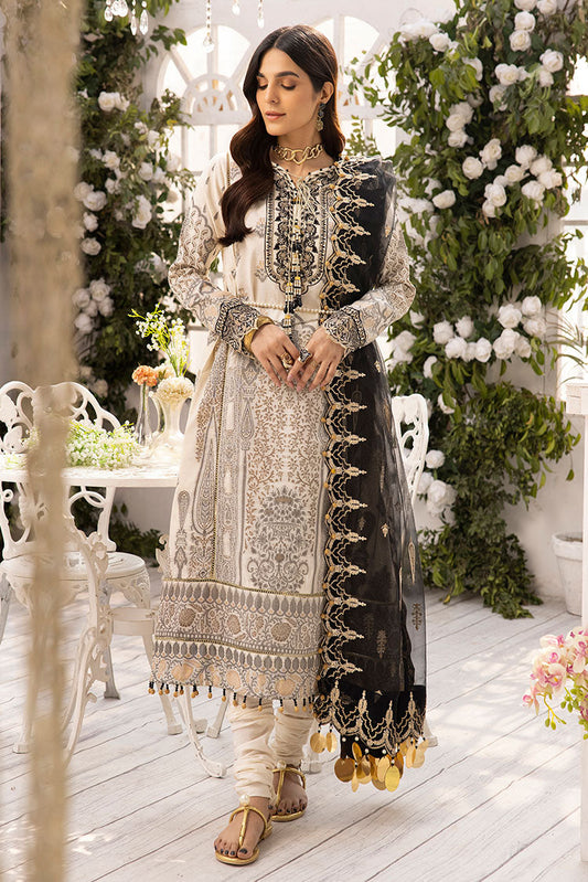 Picture of Ellena - 3-PC Unstitched Digital Printed Jacquard Suit - Available at Raja Sahib