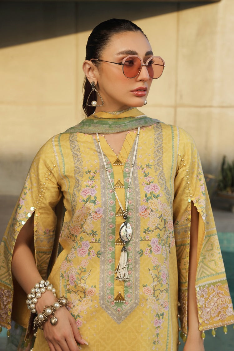 Picture of Ellena - 3-PC Unstitched Digital Printed Lawn Suit - Available at Raja Sahib