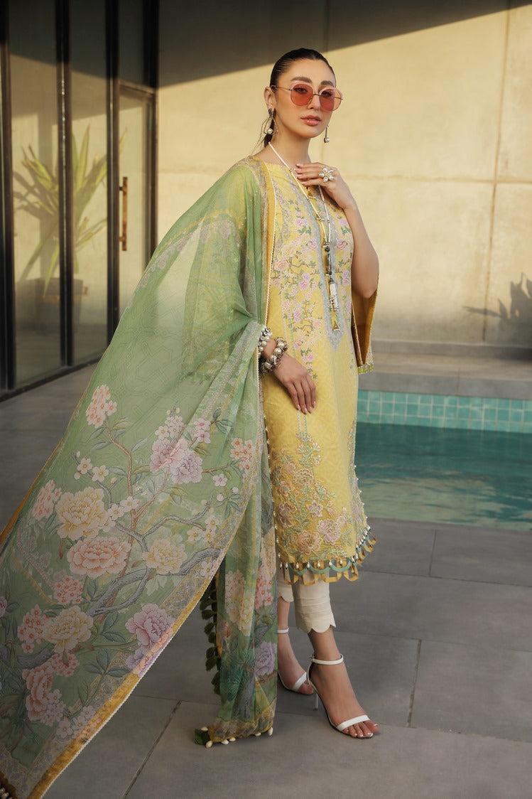 Picture of Ellena - 3-PC Unstitched Digital Printed Lawn Suit - Available at Raja Sahib