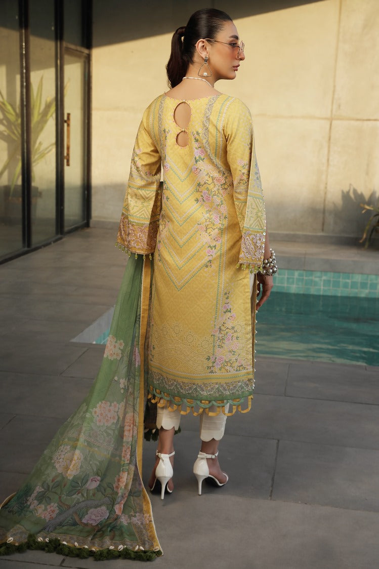 Picture of Ellena - 3-PC Unstitched Digital Printed Lawn Suit - Available at Raja Sahib