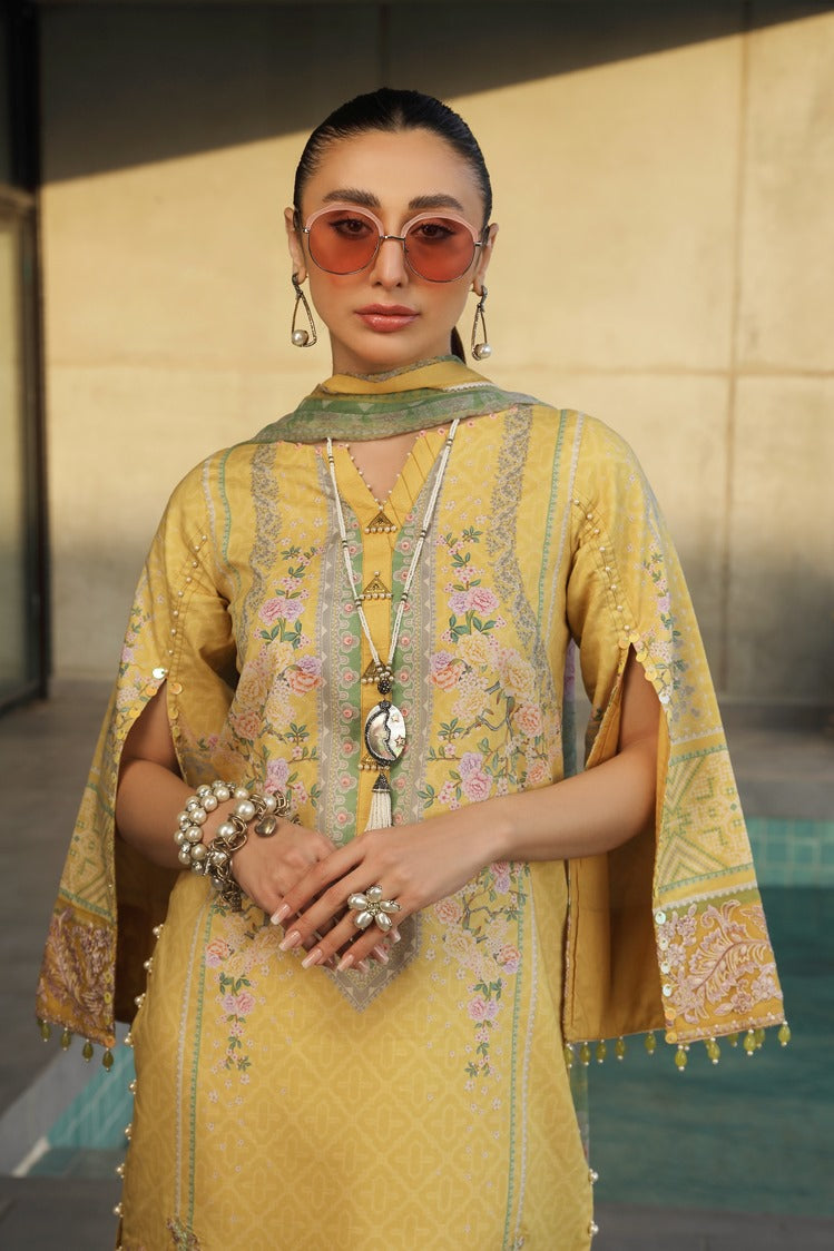 Picture of Ellena - 3-PC Unstitched Digital Printed Lawn Suit - Available at Raja Sahib