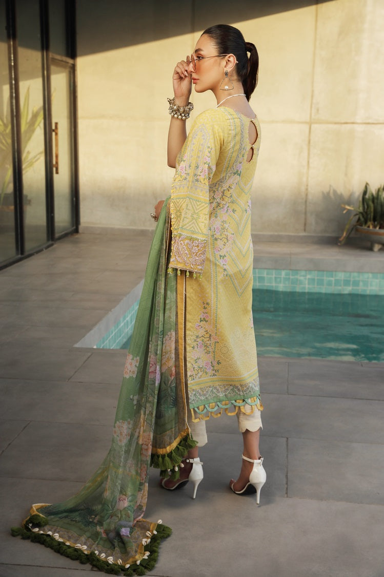 Picture of Ellena - 3-PC Unstitched Digital Printed Lawn Suit - Available at Raja Sahib