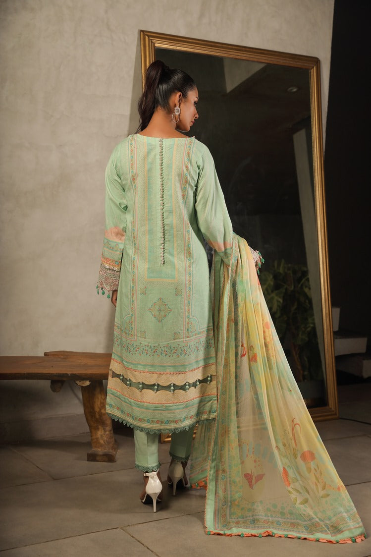 Picture of Ellena - 3-PC Unstitched Digital Printed Lawn Suit - Available at Raja Sahib