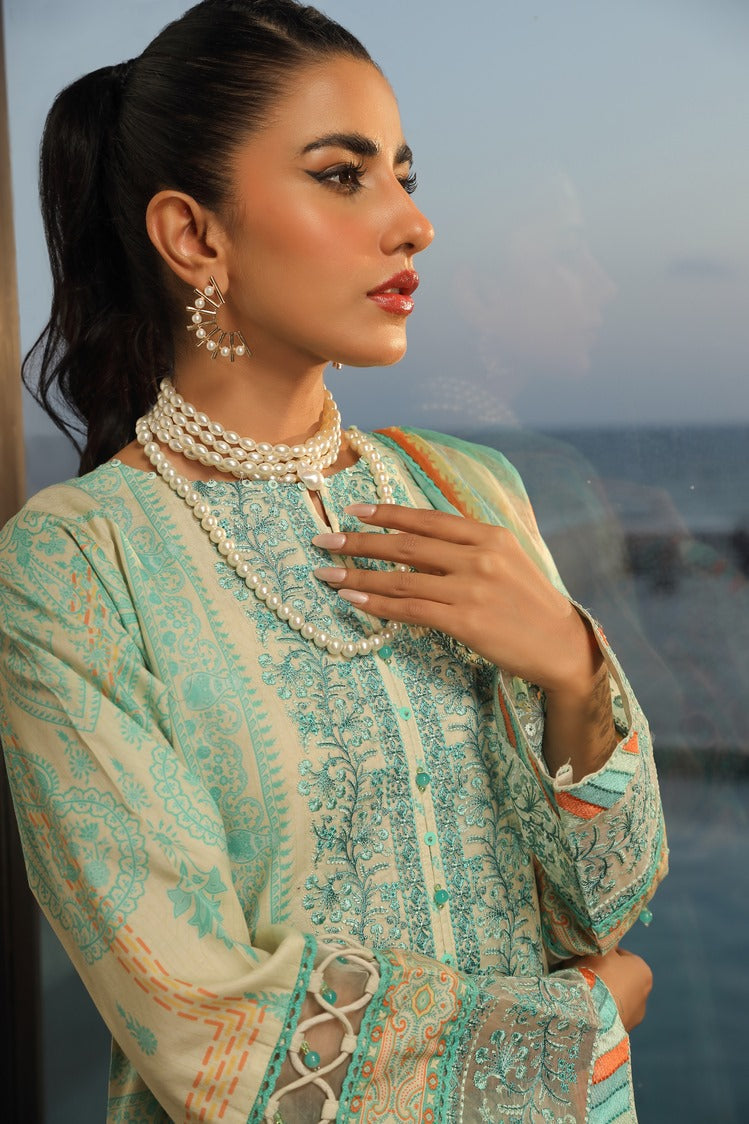 Picture of Ellena - 3-PC Unstitched Digital Printed Lawn Suit - Available at Raja Sahib