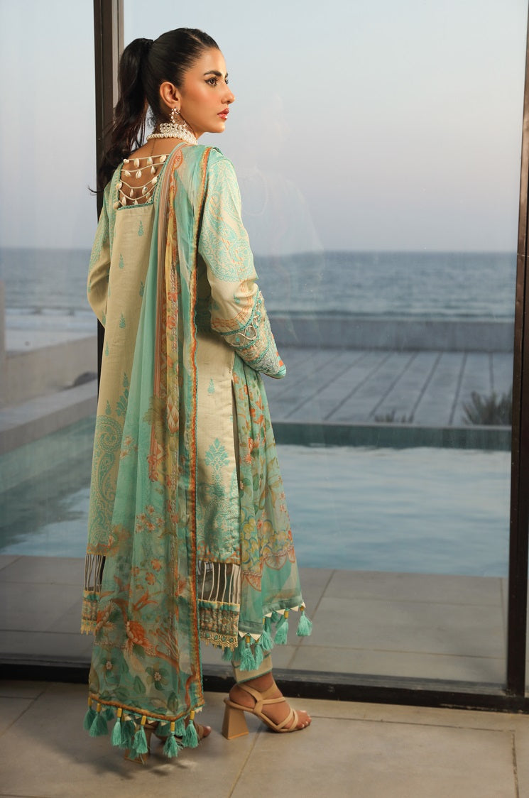 Picture of Ellena - 3-PC Unstitched Digital Printed Lawn Suit - Available at Raja Sahib