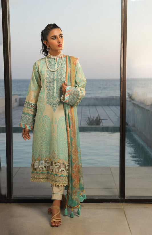 Picture of Ellena - 3-PC Unstitched Digital Printed Lawn Suit - Available at Raja Sahib