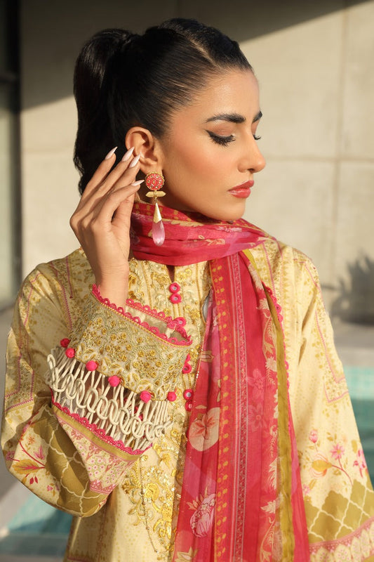 Picture of Ellena - 3-PC Unstitched Digital Printed Lawn Suit - Available at Raja Sahib